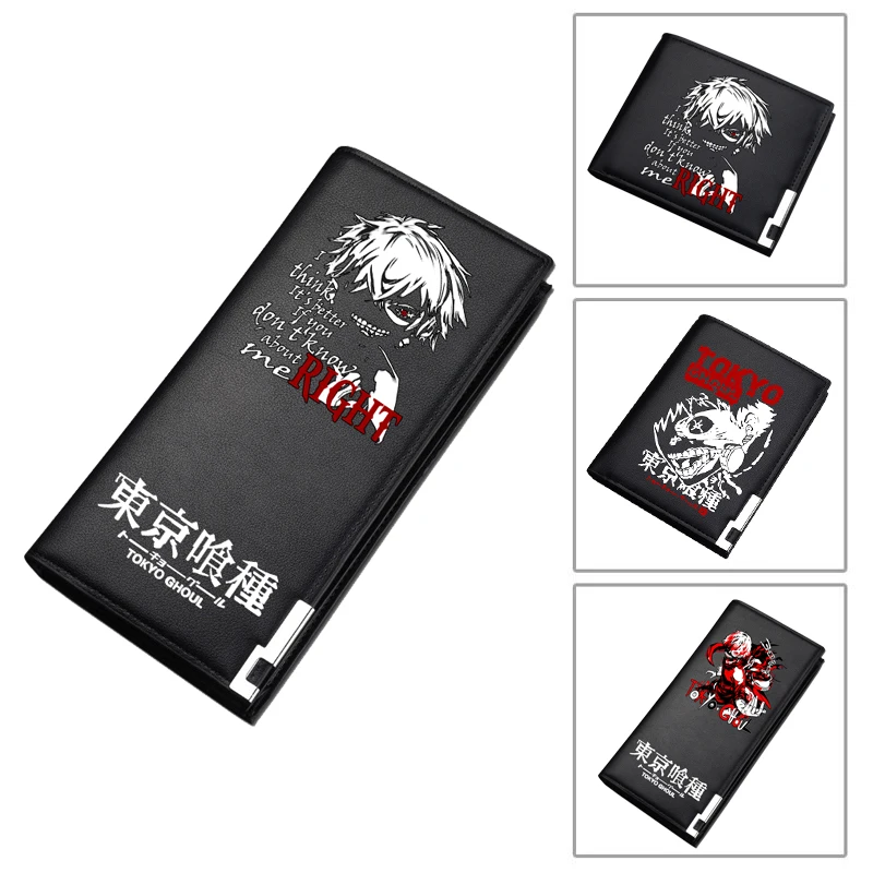 

Tokyo Ghoul Anime Long Coin Purses Kaneki Ken Money Bags Cartoon ID Card Holder Pu Leather Short Wallets