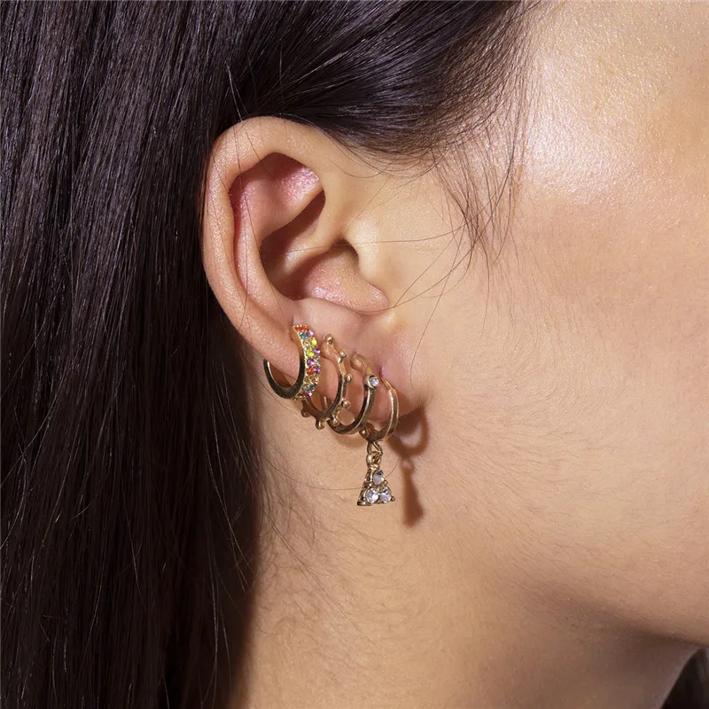 Женские Геометрические треугольные серьги ручной работы|Серьги-подвески| |