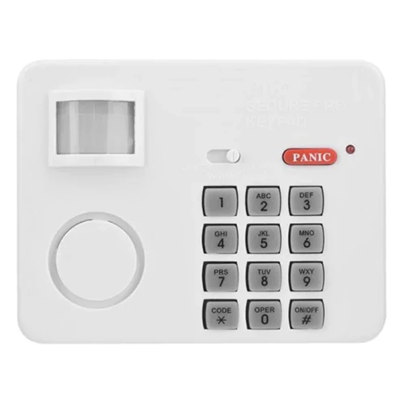 

PIR Wireless Human Sensor Code Security Infrared Detection Alarm - White