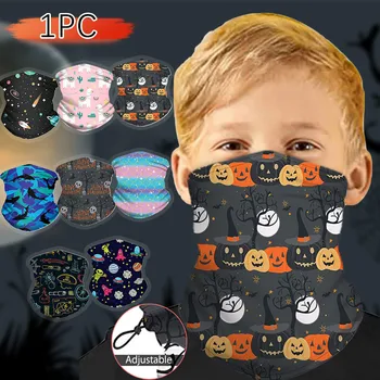 

New Fashion Outdoor Scarf Kids Adjustable Reusable Drawstring Neck Face Cover Scarf Boys Sun Protection Windproof Sunscreen