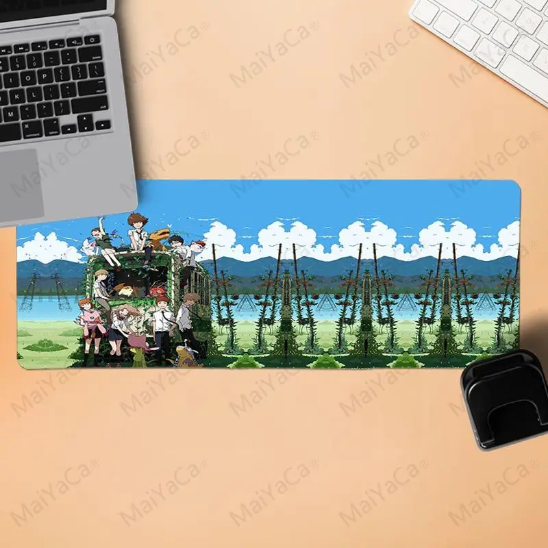 Lock Edge 30x90cm MaiYaCa большой коврик для мыши Приключения Дигимонов три японского аниме резиновая мышь прочный коврик для мыши на стол игровой коврик для мыши бесплатный коврик для мыши - Цвет: Lock Edge 30x90cm
