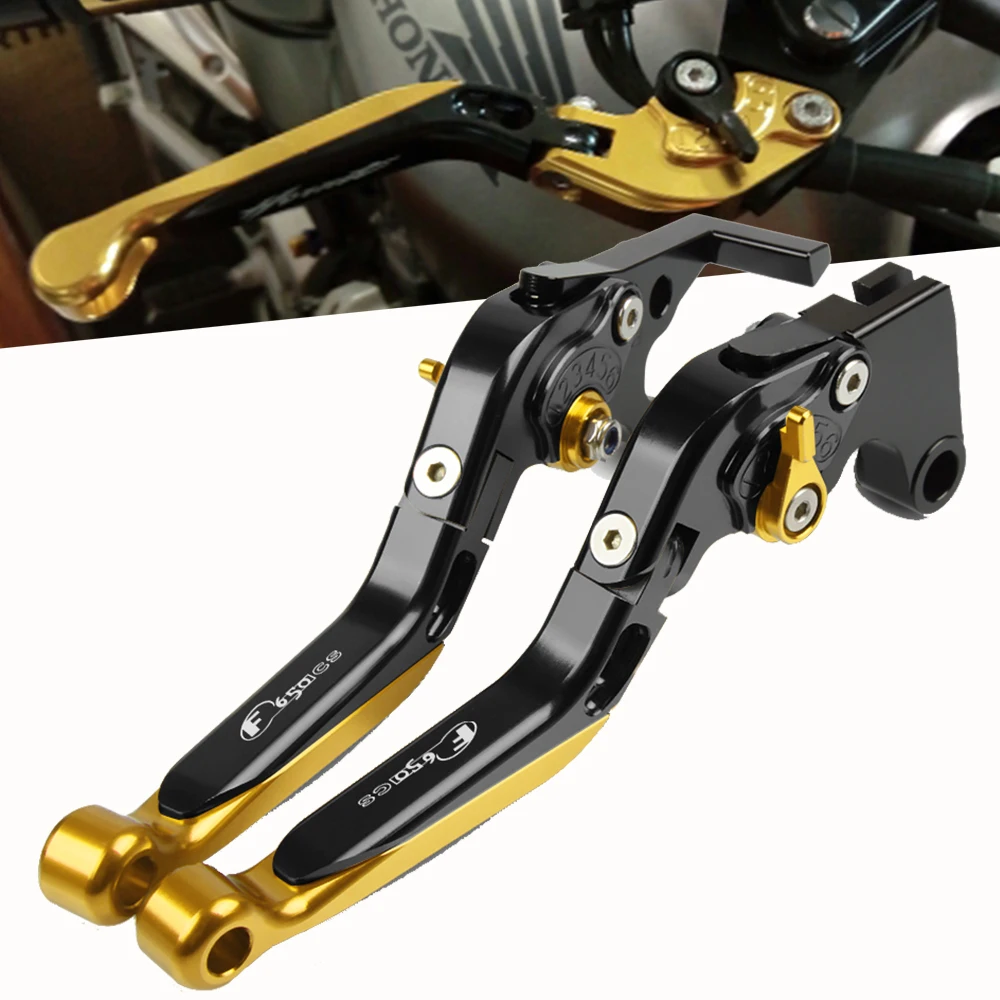

For BMW F650CS SCARVER 2000 2001 2002 2003 2004 2005 2006 F650CS LOGO Motorcycle Adjustable Brake Clutch Levers Handle Handbar
