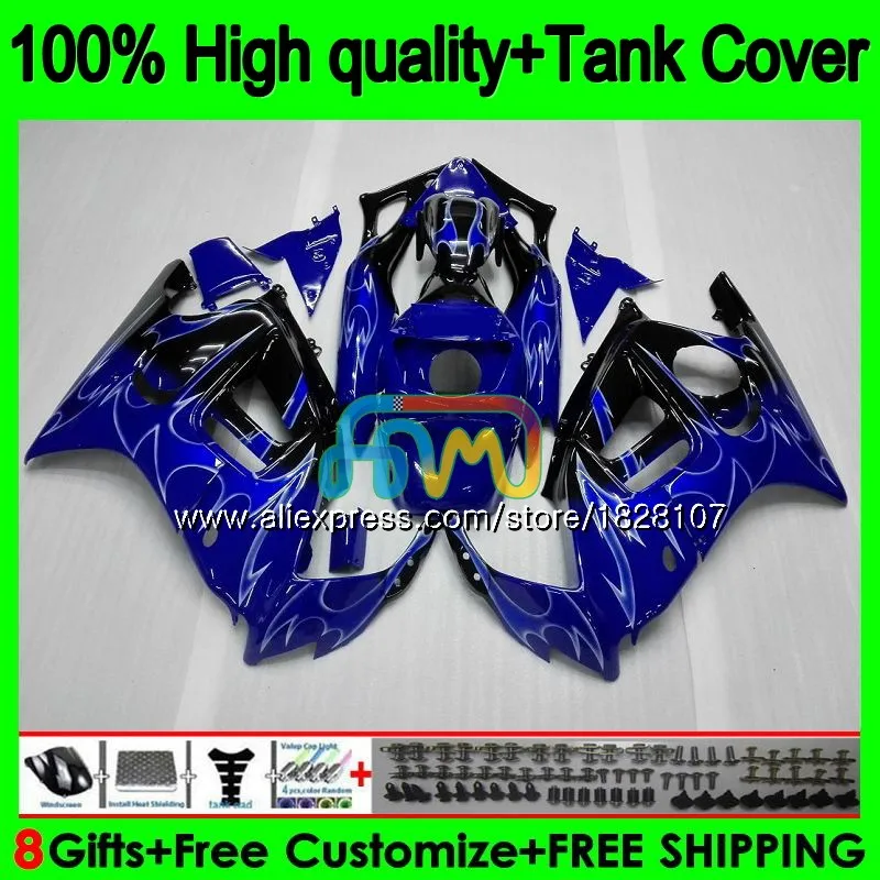 Комплект + бак для HONDA CBR 600F2 1991 1992 1993 1994 1BS.118 CBR600FS 600 FS CBR600 F2 CBR600F2 91 Blue flames 92 93 94