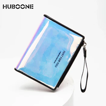 

2020 New Women's Wallet Laser Cute Card Holder Lanyard Clutch Large Capacity Wallet Women Portfel Zipper Coin Purse Carteira