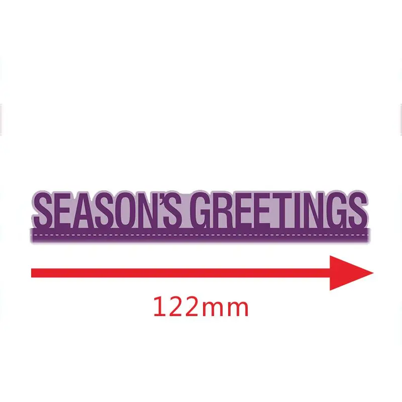 

Season's Greetings Letter Frame Metal Cutting Dies Decorate Album Scrapbooking Craft Cards Stencils Embossing New Die Cut 2019