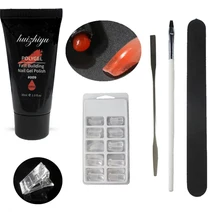 Решение для маникюра, быстросохнущая, сделай сам, художественная шлифовка, Полоска, профессиональный клей, УФ строительный полигель, набор для наращивания ногтей, глянцевая