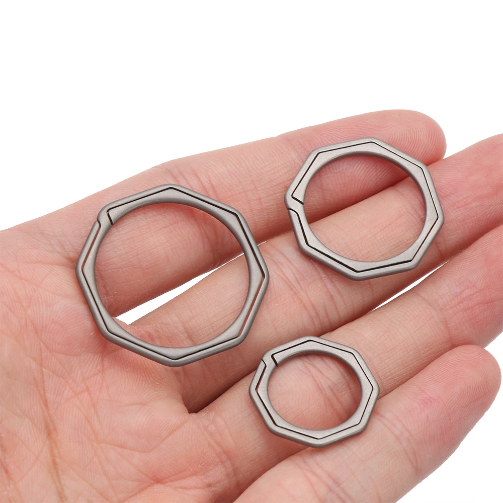 Key Ring Titanium Keychain 1PC Titanium Alloy Key Ring