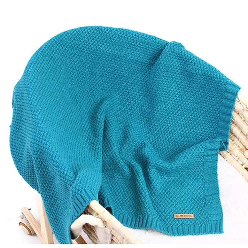 Newborn Baby Blanket Knit Swaddle Wrap Blanket Soft Infant Stroller Blanket Kids