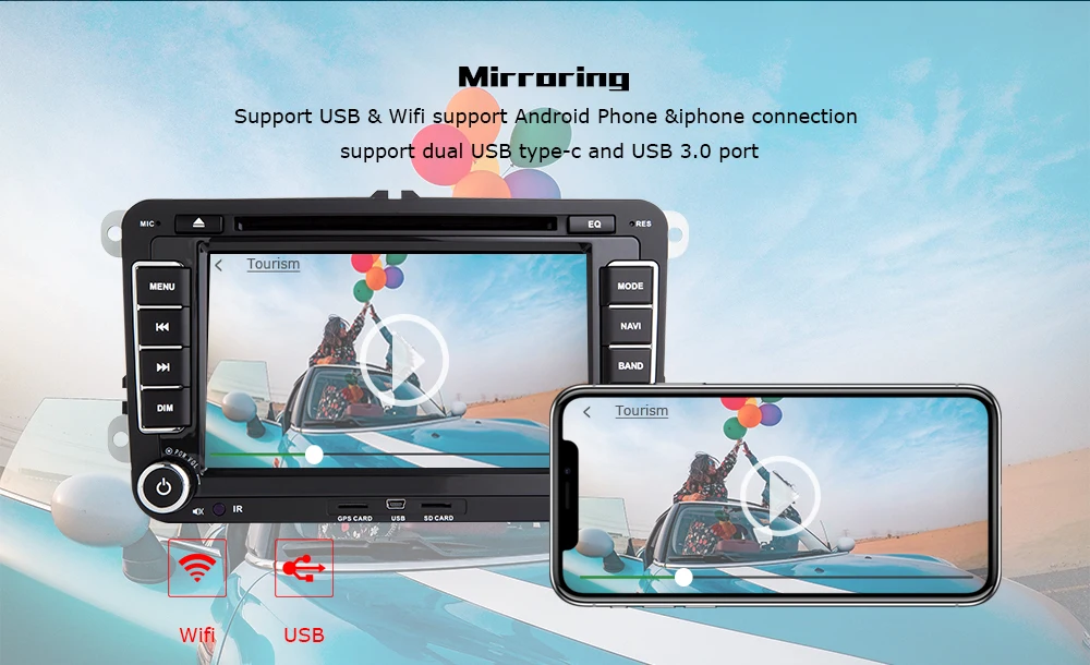 Flash Deal 8 core Android 9.0 64 G Car DVD Player GPS  For Amarok Volkswagen VW Passat b6 Polo Skoda Octavia 2 Tiguan golf 56 seat leon obd 6