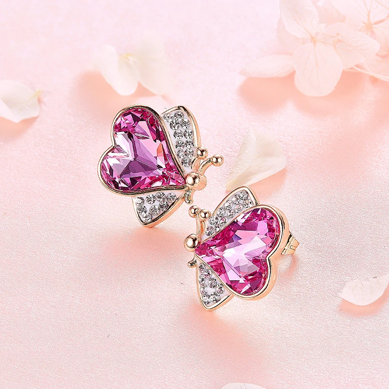Украшенные кристаллами от Swarovski серьги S925 Серебряный Роскошный Кристалл горный
