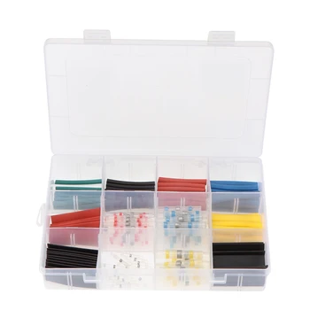 

150PCS Solder Seal Wire Connectors Kit Waterproof Solder Seal Butt Connectors Insulated Heat Shrink Tubing