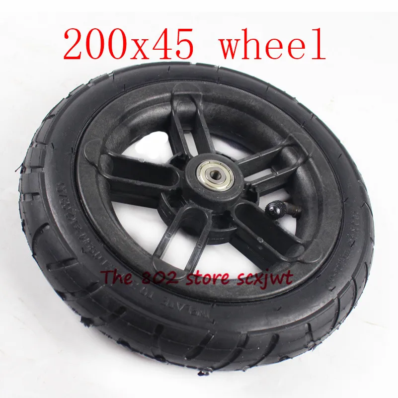 200x45 Inflated Wheel and hub and inner tire 200*45 For E-twow S2 Scooter M8 M10 Pneumatic Wheel 8" Scooter Wheelchair Air Wheel