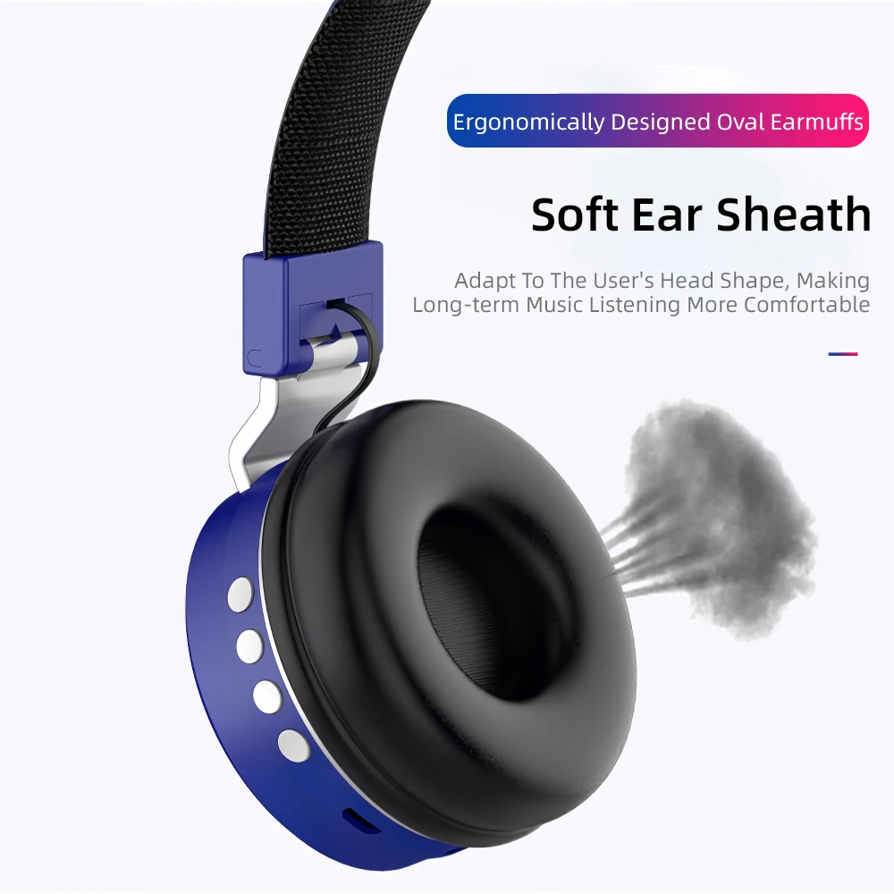Support TF Card Wireless Bluetooth Headphone Headset Sports Music HD Stereo Fold Telescopic For iPhone Xiaomi Universal Portable