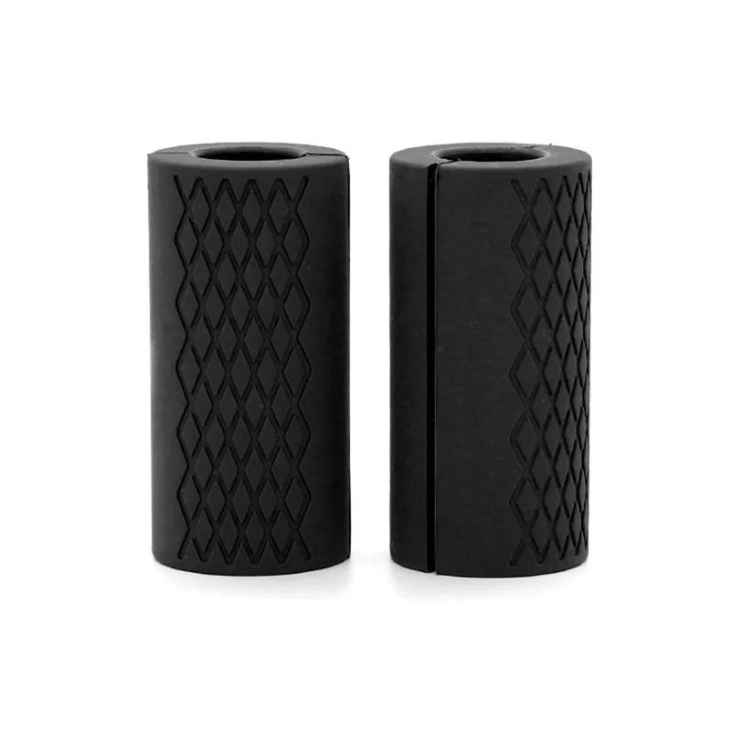 2PCS Dumbbell Barbell Grip Silicone Anti-Slip Fitness Handle Weightlifting Support Weights Pull Up Bar Bodybuilding Equipment