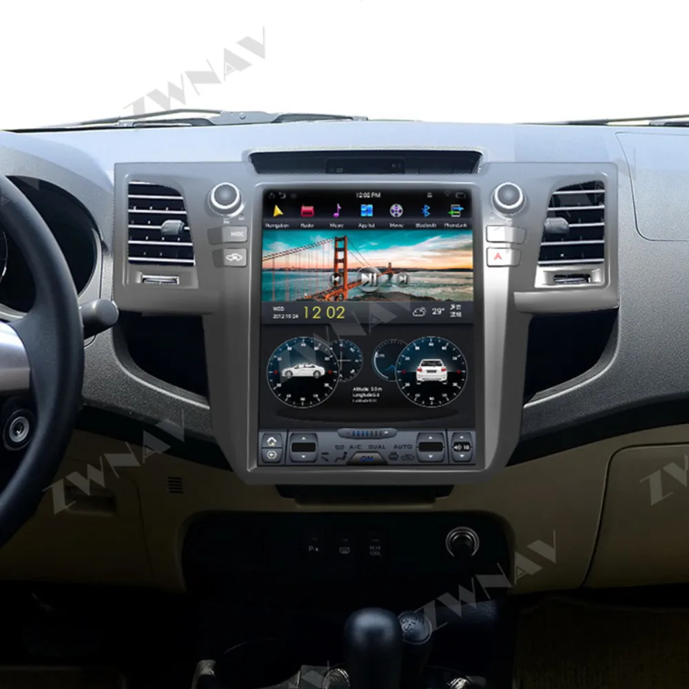 128G экран Tesla для TOYOTA Fortuner HILUX Revo 2005-2015 Android10 Автомобильный мультимедийный плеер