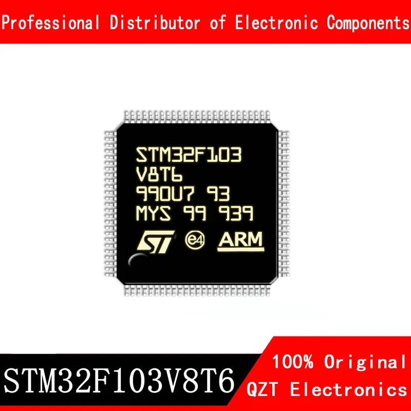 5pcs/lot new original STM32F103V8T6 STM32F103 LQFP-100 microcontroller MCU In Stock 5pcs stm32f103vbt6 lqfp 100 smd 128 kb arm cortex m3 32bit microcontroller mcu12 bit 72 mhz 100 i o 20 kb 3 6 v