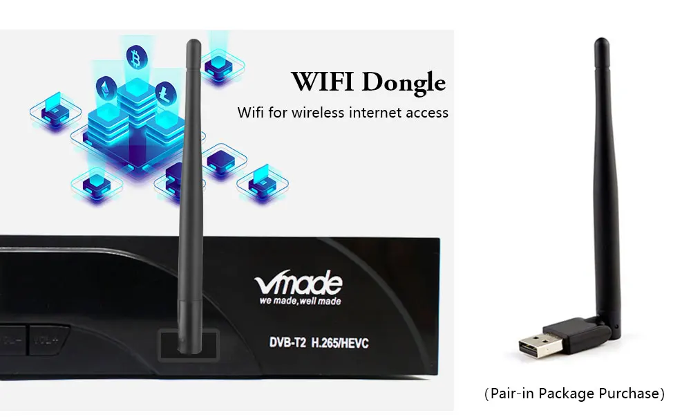 Новейший DVB-T2+ USB wifi ТВ тюнер эфирный приемник DVB-T2 цифровой приемник MPEG4 H.265 поддержка AC3 Dobly YOUTUBE с RJ45