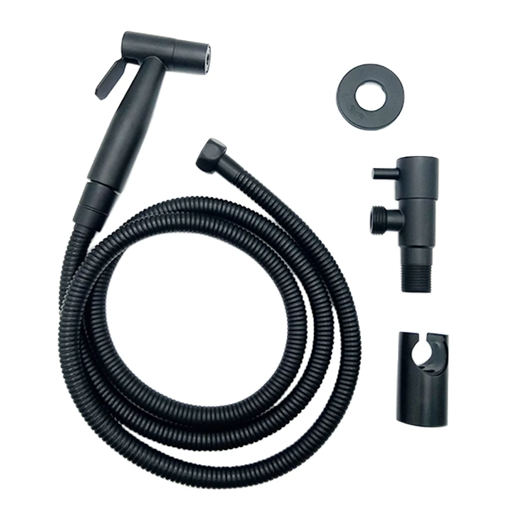 Bathroom Toilet Bidet Sprayer Hand-held Shower Head with Hose & Bracket Holder & Valve