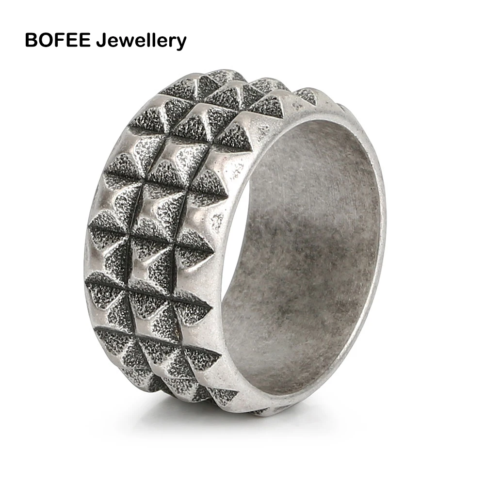 Ring BOFEE, готическое, мужское кольцо, ретро стиль, байкерское, на палец, панк, кольца, Ретро стиль, нержавеющая сталь, мужское, масонское, Anillo Hombre, модное ювелирное изделие для женщин и мужчин - Main Stone Color: Ring