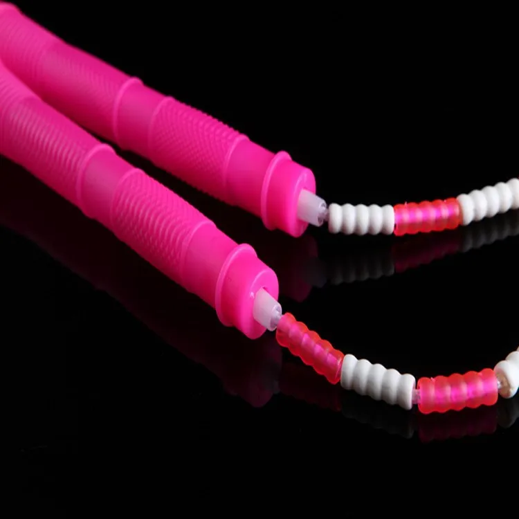 

E Profession Beads Jump Rope Bamboo Joint Fancy Wear-Resistant Soft Adult Fitness Plastic Rubber Pattern Beads Jump.