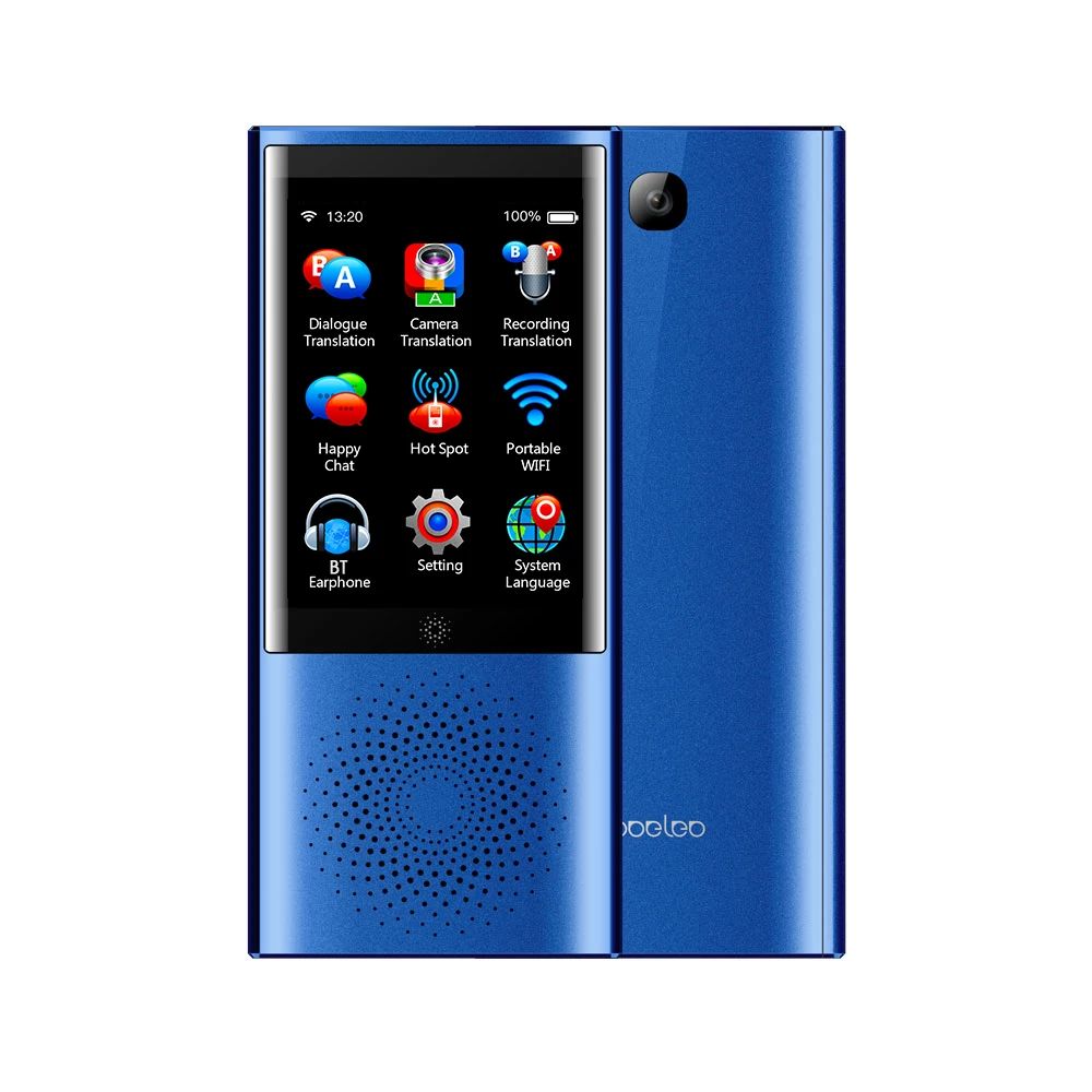 Blue Boeleo W1 AI Voice Photo Translator 2," сенсорный экран 4G wifi 8 Гб памяти 2080 мАч 77 языков путешествия бизнес OTG перевод - Цвет: Blue