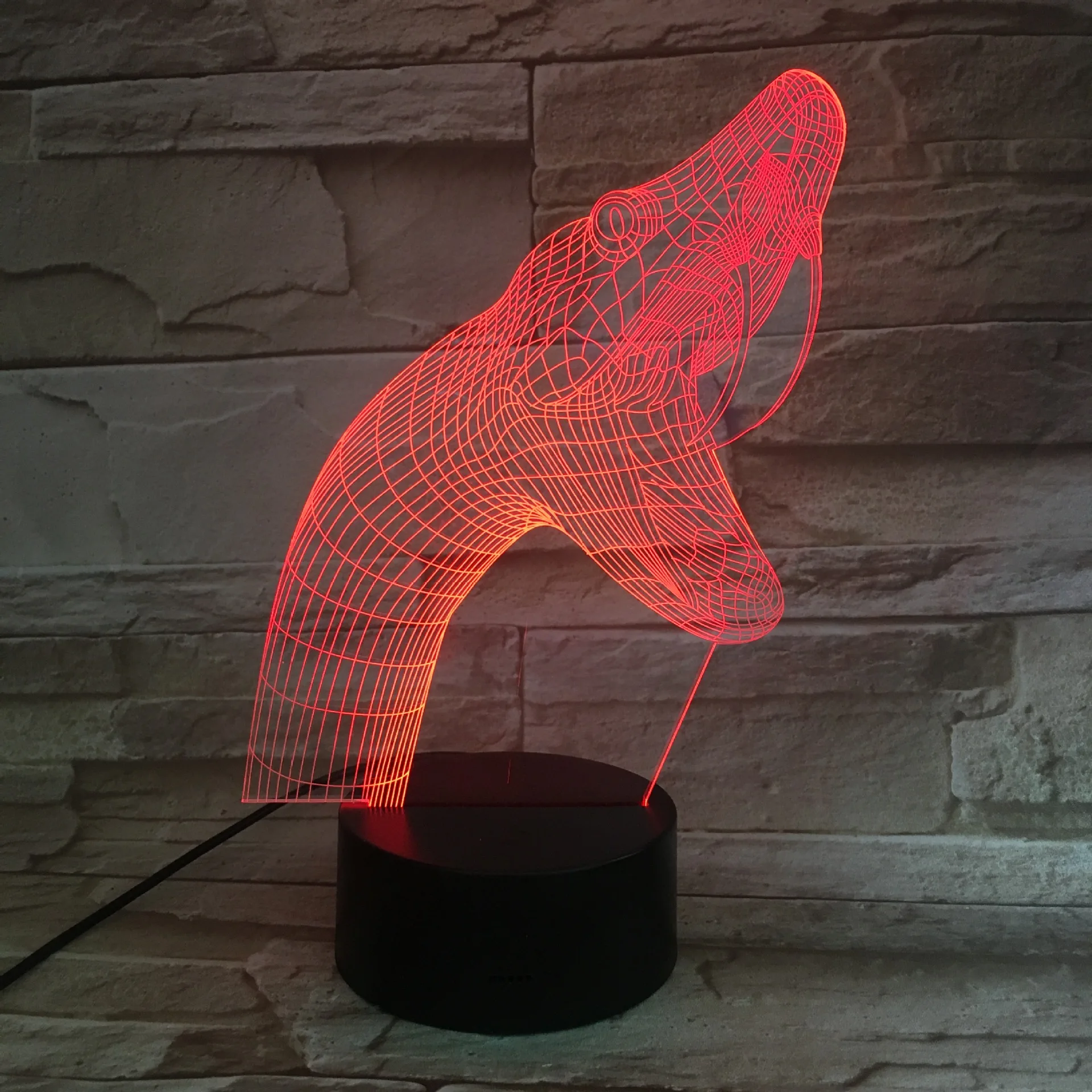 

2017 New Style Horror Snake Head Modeling 3D Night Lamp Colorful Touch Control Remote Control usb led Decoration Small Table Lam
