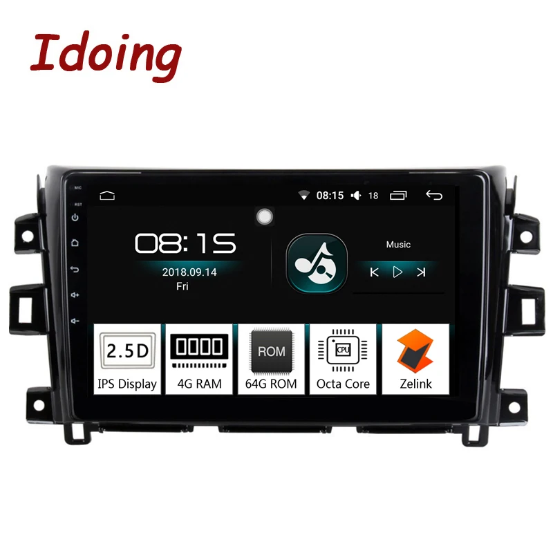 Автомобильный мультимедийный плеер Idoing 10 2 дюйма 2.5D IPS 1din Android радио аудио для Nissan