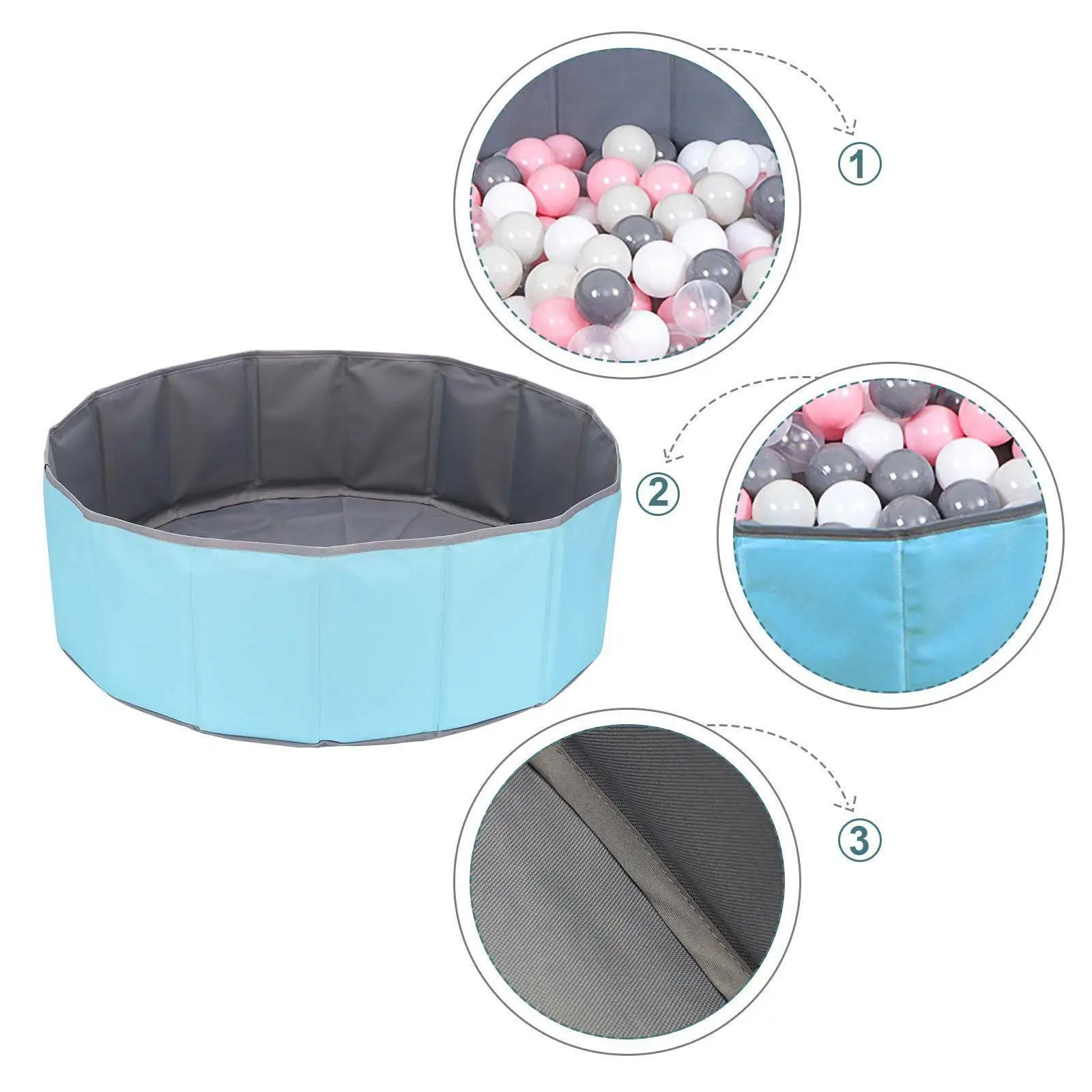 Folding Baby Toys Ball Pool Portable Baby House Ocean Indoor Outdoor Games Kids Playing House Room Decor Baby Birthday Gift 3