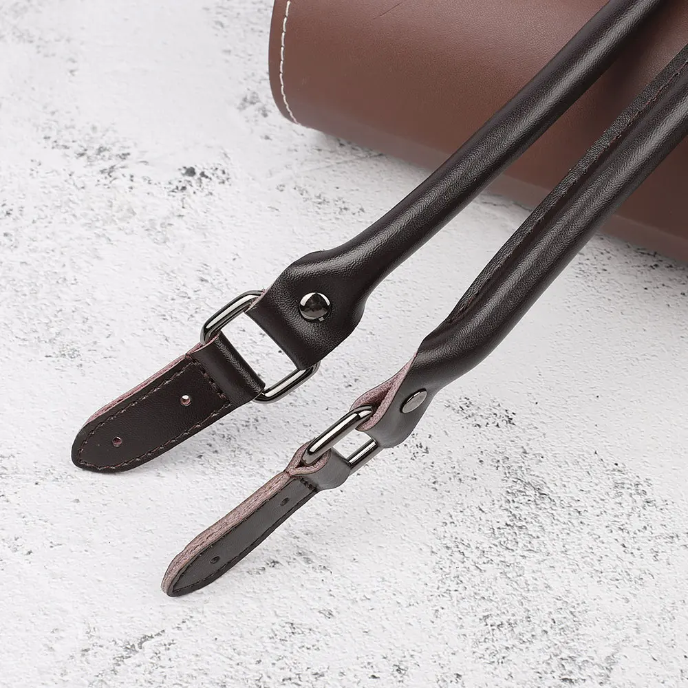 1 Pair 60cm Genuine Leather Bag Shoulder Strap DIY Handbag Strap Replacement Handbag Purse Handle Bag Making Accessories