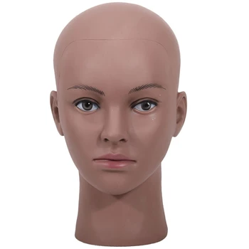 

Bald Mannequin Head with Clamp Female Mannequin Head for Wigs Making Hats Display Cosmetology Mannequin Head for Makeup Practice