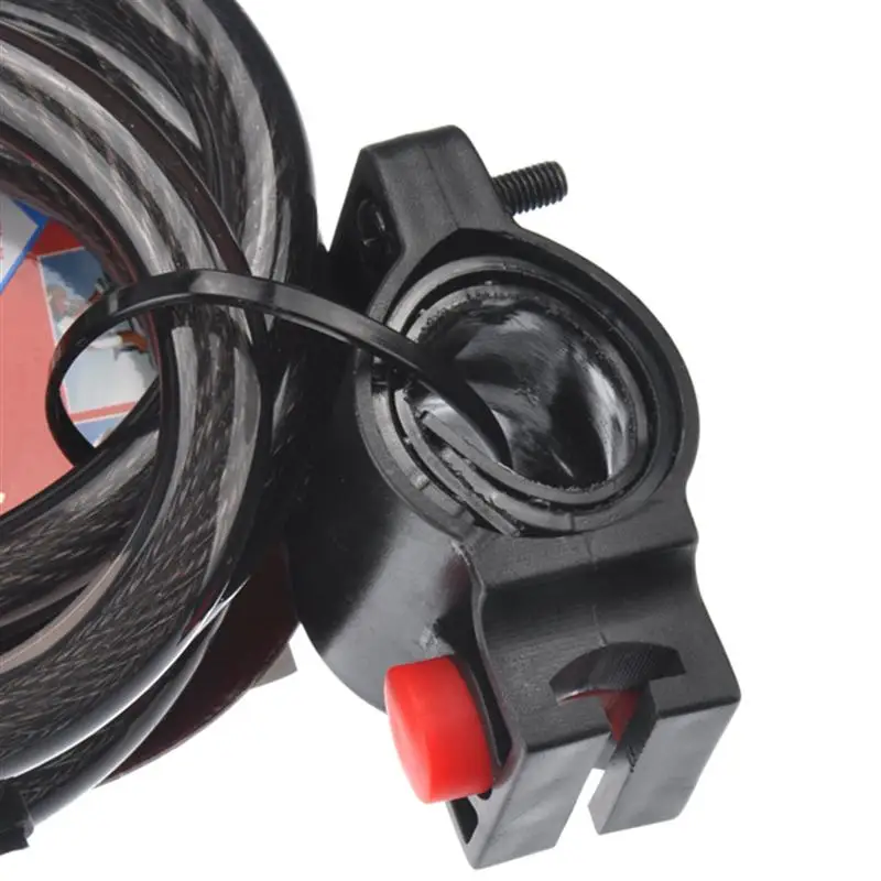 TONYON TY533E Универсальный Противоугонный стальной кабель мотоцикл велосипед велосипедный замок с 2 клавишами и держателем(черный