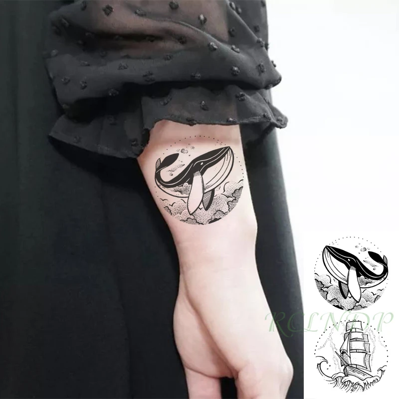 Waterproof Temporary Tattoo Sticker Forest Tree Mushroom Flash Tatoo Fake Tatto Hand Arm Neck Body Body Art for Woman Men
