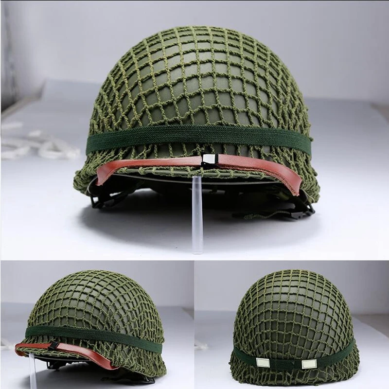Taktische Helmnetzabdeckung für M1 M35 M88 MK1 MK2 Helm Airsoft Schutzabdeckung Armeehelm Netting Grün Schwarz – Detail 7