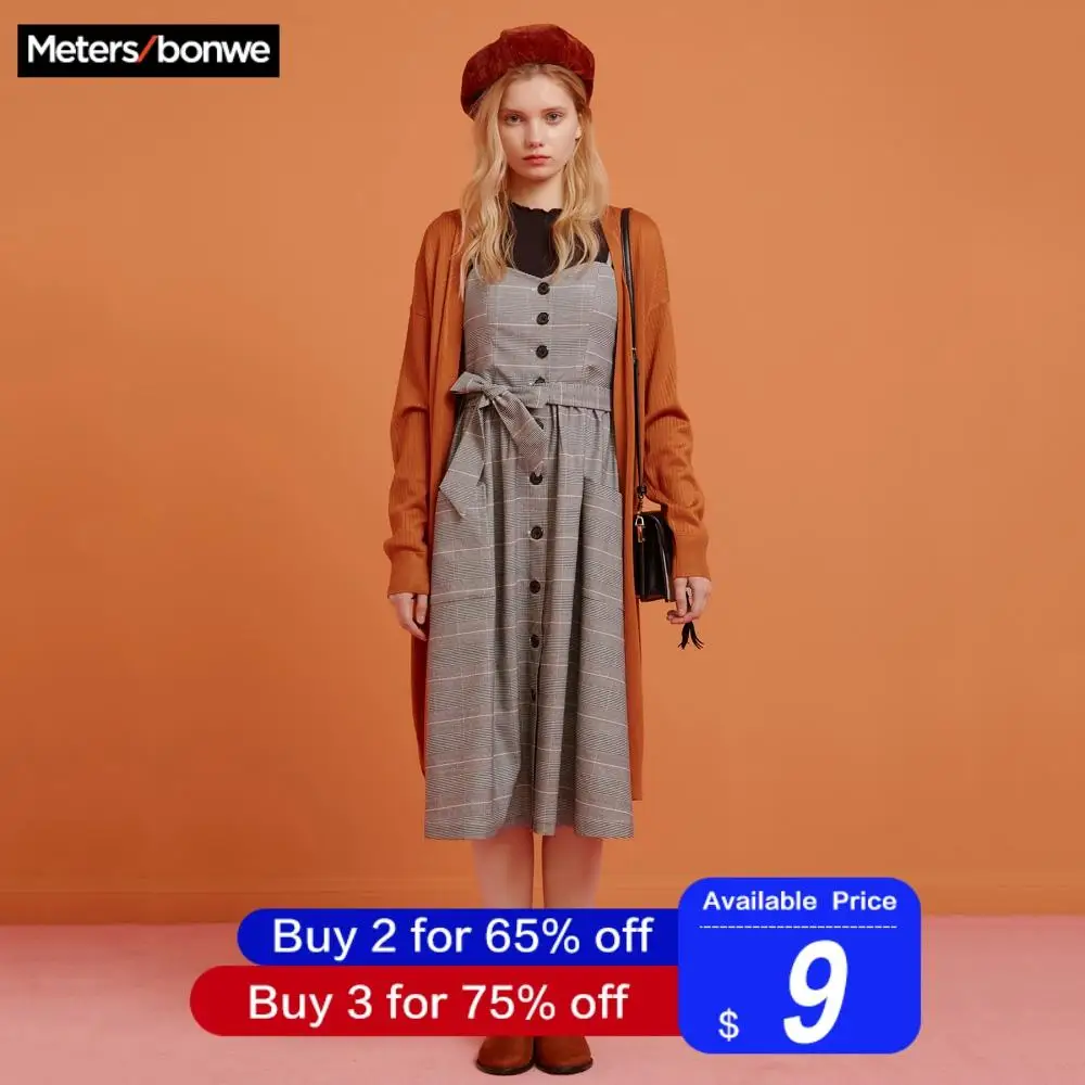 Metersbonwe, длинный вязаный кардиган, свитер, женский,, весна, осень, простой, офисный, для девушек, одежда, модный кардиган для женщин, OL