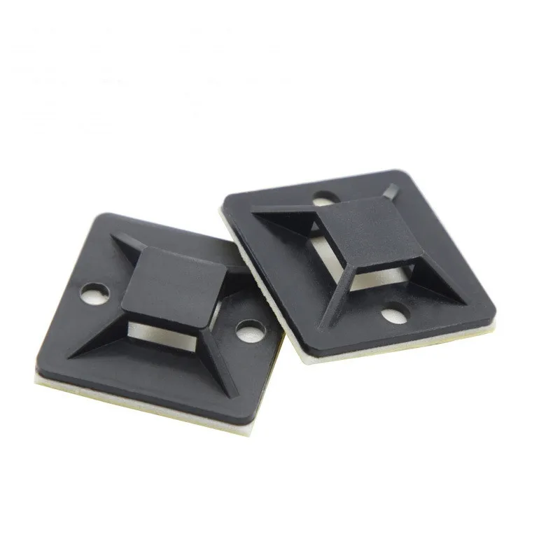 Cable Tie Bases Mount 3M Glue Wire Removable Self Adhesive Wall Holder Car Fixing Seat Clamps Suction Positioning Sucker100PCS