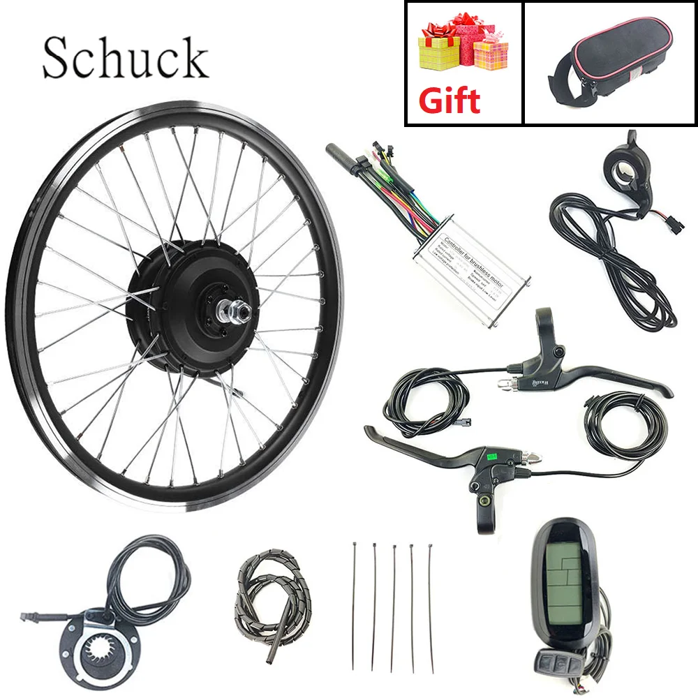 

Electric Bicycle Conversion Kit 36V 250W 20-29inch700C brushless motor KTLCD6 display EBike Front Motor Wheel spokeandrim