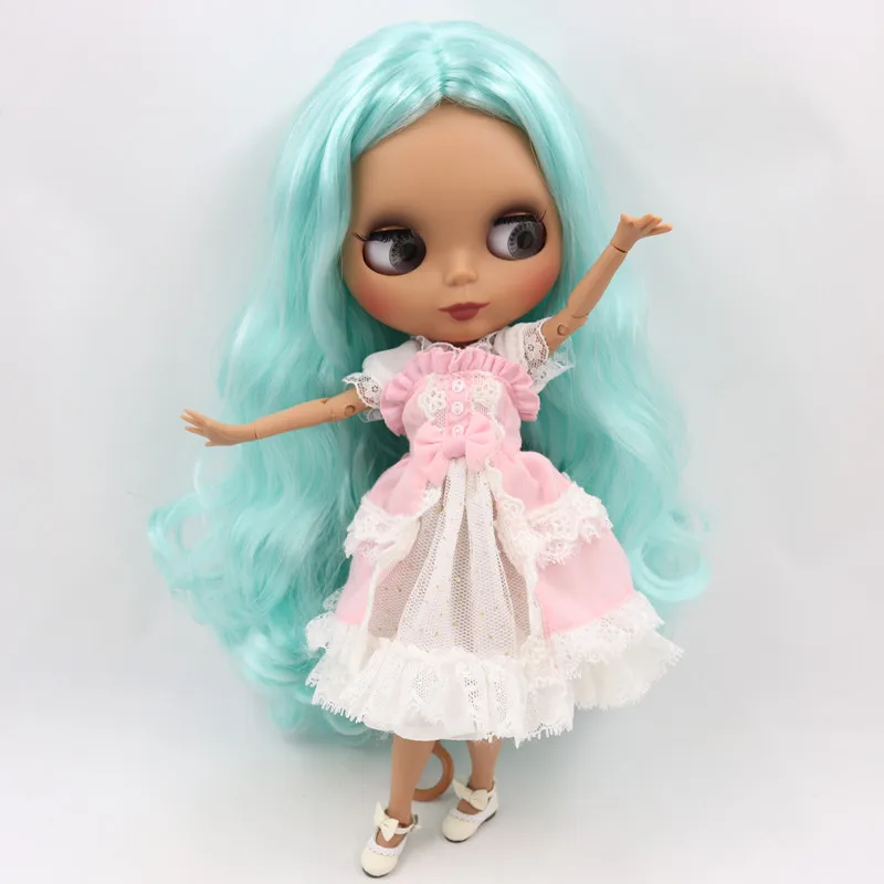 ICY Fortune Days factory blyth кукла 1/6 шарнирное тело новое матовое лицо губы Cyan hair DIY sd Подарочная игрушка - Цвет: doll clothes shoes