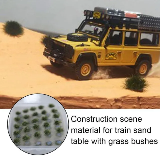 50pcs Construction Scene Material For Train Sand Table With Grass Bushes Architecture Diorama Wire Model Tree Powder 6
