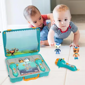 

Hot Selling Lighting Toys Children Kids Wireless Microphone Model Gift Luminous Toys Starry Flashlight Toys Flashing Light