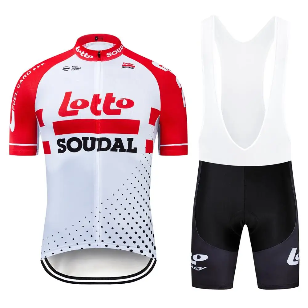 

Cycling Jersey 2019 Summer Lotto Pro Team cycle Bike Clothing Set Men MTB Ropa Ciclismo hombre Bicycle Clothes 12D Bib Shorts