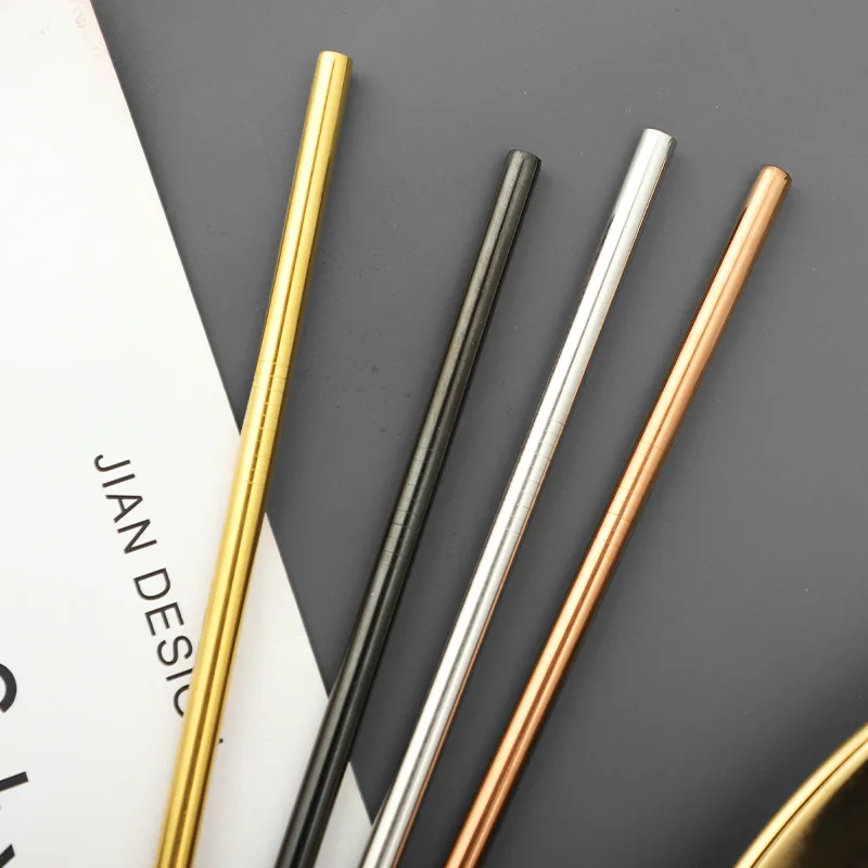 Aixiangru-Stainless Steel Straw, Reusable Cocktail Straws, Bar, Kitchen Accessories