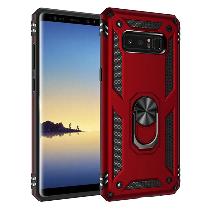 silicone cover with s pen For Samsung Galaxy Note 8 Case Magnet Car Ring Stand Holder Cover for Samsung Galaxy Note 8 Note8 SM-N950F Coque Capa fundas cute phone cases for samsung 