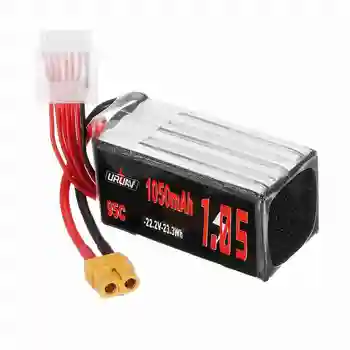 

URUAV 22.2V 1050mAh 95C 6S Lipo Battery XT60 Plug 36*36*74MM Bolt for FPV RC Drone Airplane Helicopters Toys Parts Accessories