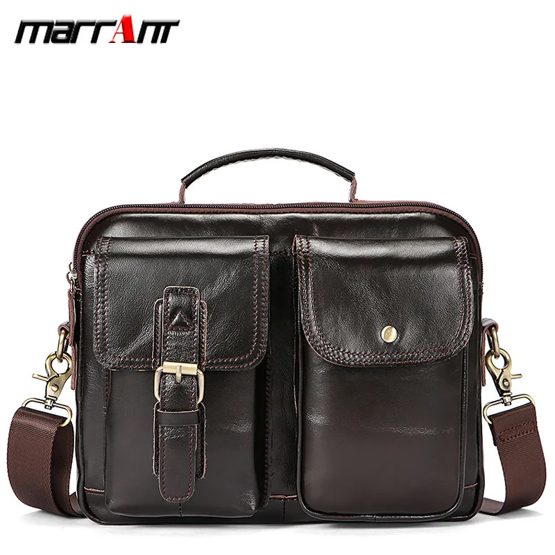 

Oil Wax Cowhide Single Shoulder Oblique Satchel Genuine Leather Men Hand Business Male Bag Chao