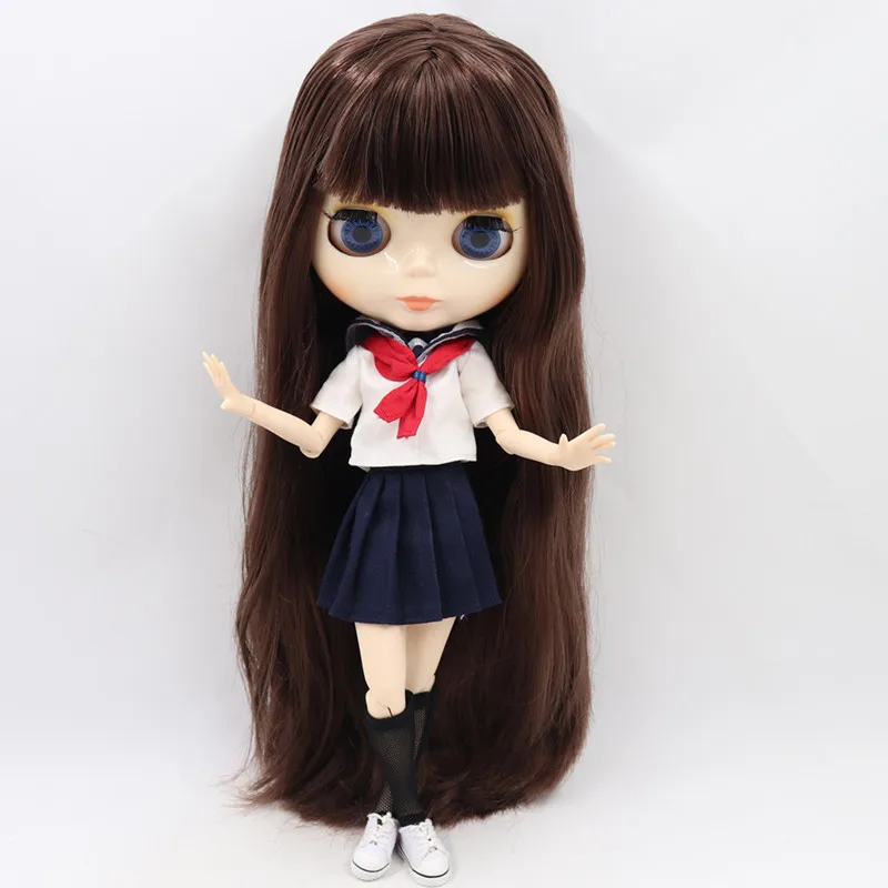 Ледяная фабрика Blyth кукла шарнир тело DIY BJD ледяные игрушки блестящее лицо белая кожа модные куклы с одеждой и обувью подарок