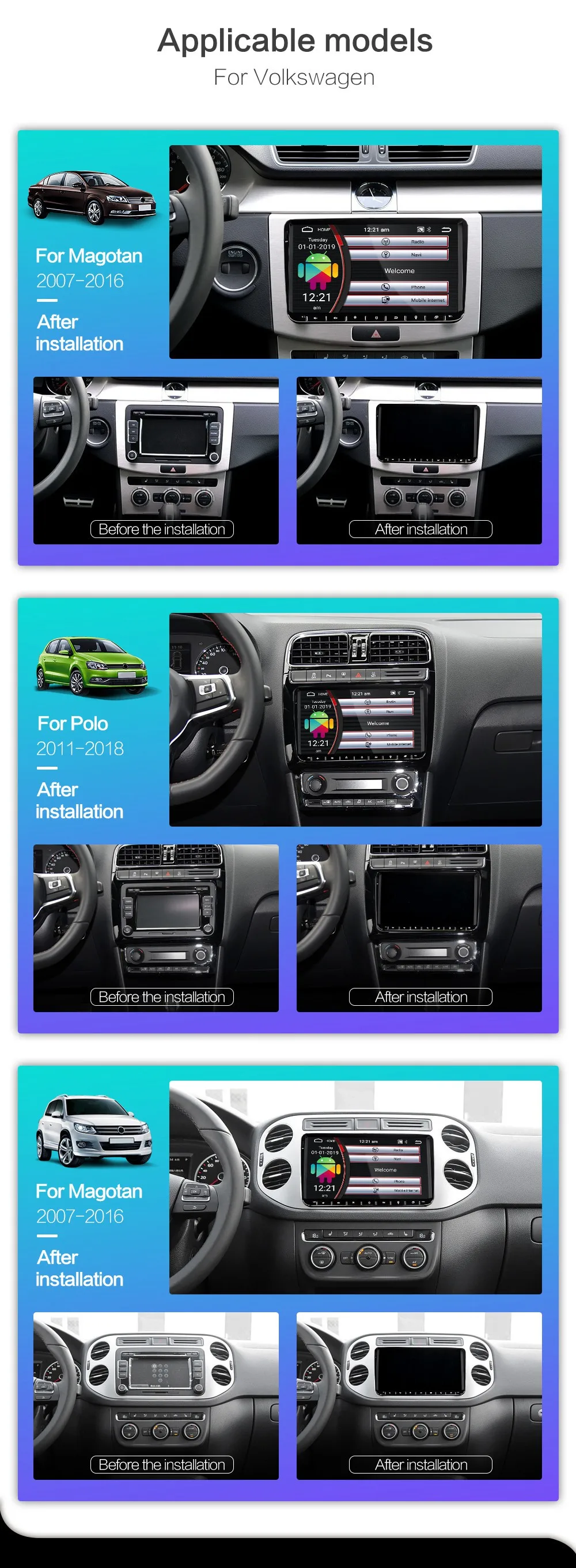 Android 9,0 автомобильный радиоприемник gps навигация для VW Skoda Octavia Golf 5 6 touran passat B6 jetta Polo Tiguan B7 seat leon Volkswagen