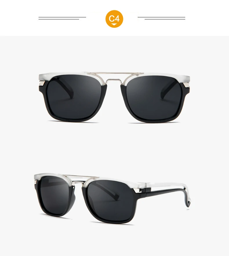 Брендовые дизайнерские Квадратные Солнцезащитные очки в стиле ретро, двойные цветные линзы, Мужские Винтажные Солнцезащитные очки для вождения, UV400 оттенков, очки Oculos de sol