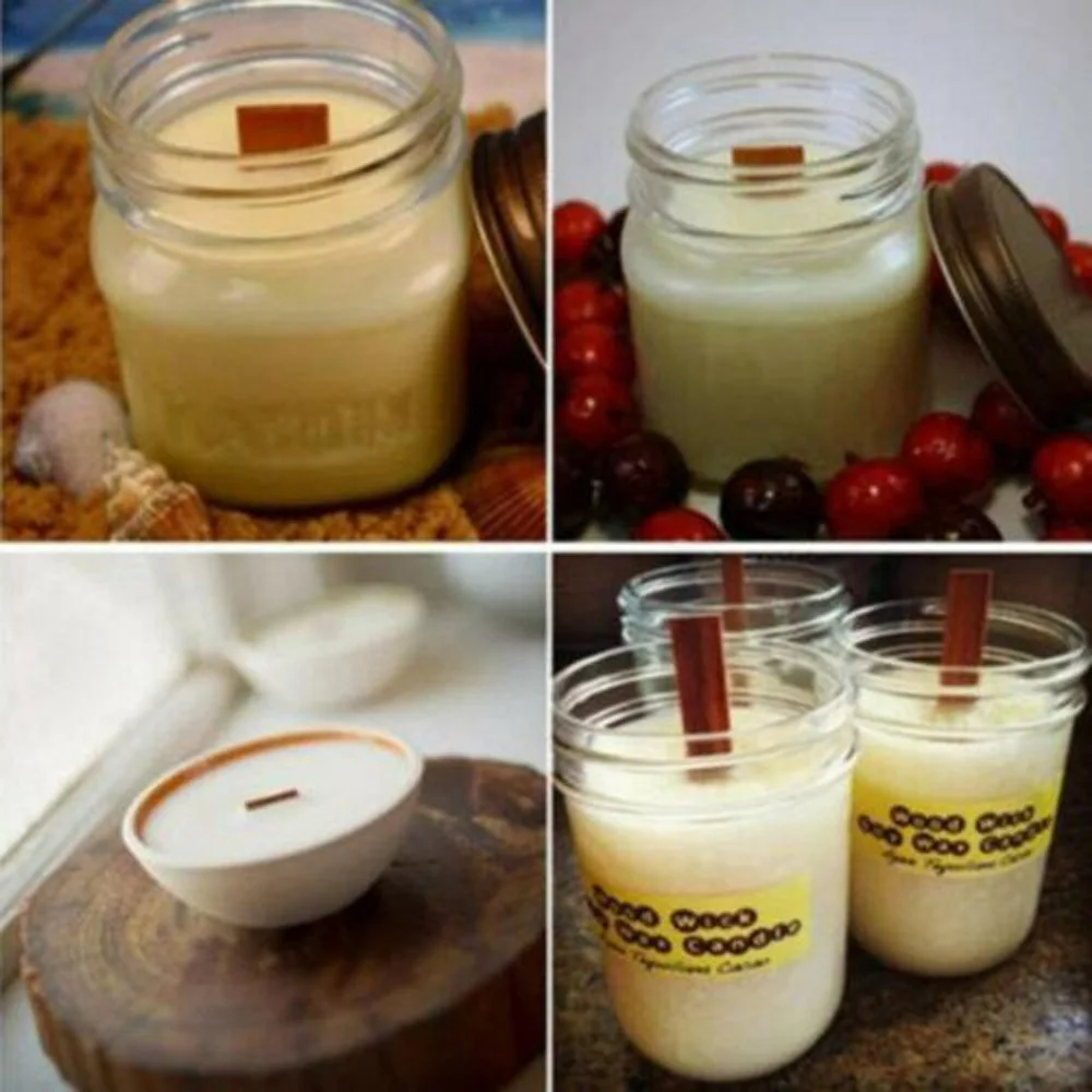 40 шт 12,5*150 мм деревянные свечи ядро+ 40 шт подставки Набор DIY вечерние принадлежности Простота в использовании и простота в эксплуатации