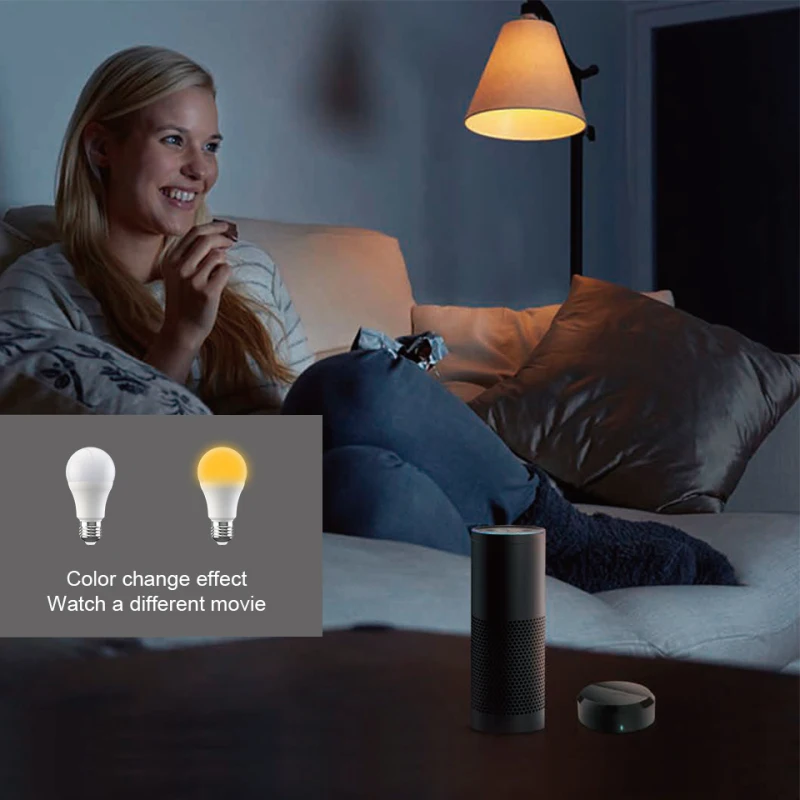 Broadlink Wi-Fi умный светодиодный лампочка Intellegent Warm освещение с регулируемой яркостью светодиодный светильник с управлением приложением работа с Alexa Google Assistant