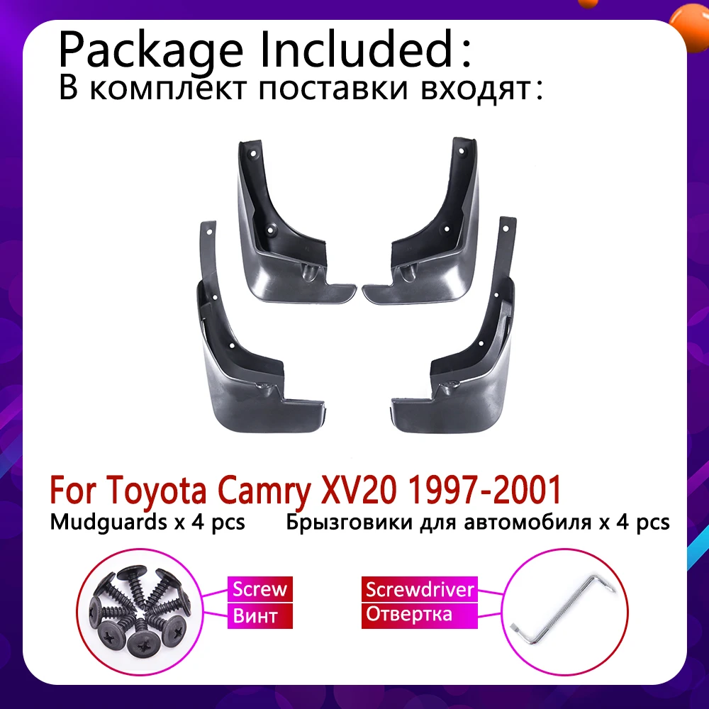 Спереди и сзади автомобиля брызговик для Toyota Camry XV20 20 1997~ 2001 щитки, брызговики брызговик всплеск откидная крышка аксессуары 1998 1999 2000